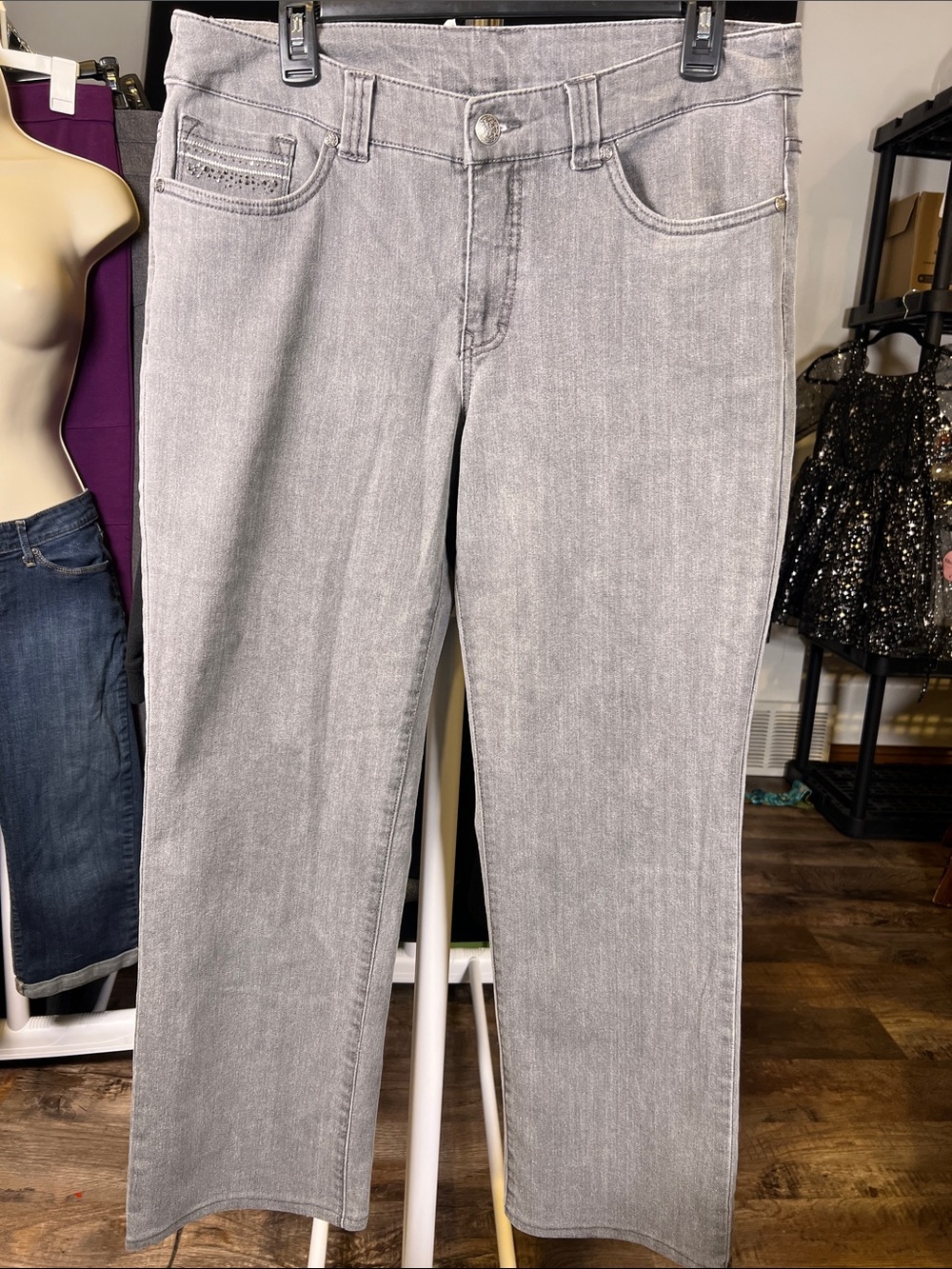Christopher & Banks Light Gray Men's Straight Jeans